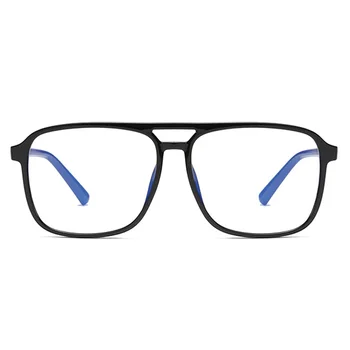 Kwadratowe gotowe okulary dla osób z krótkowzrocznością blokujące niebieskie światło duże oprawki