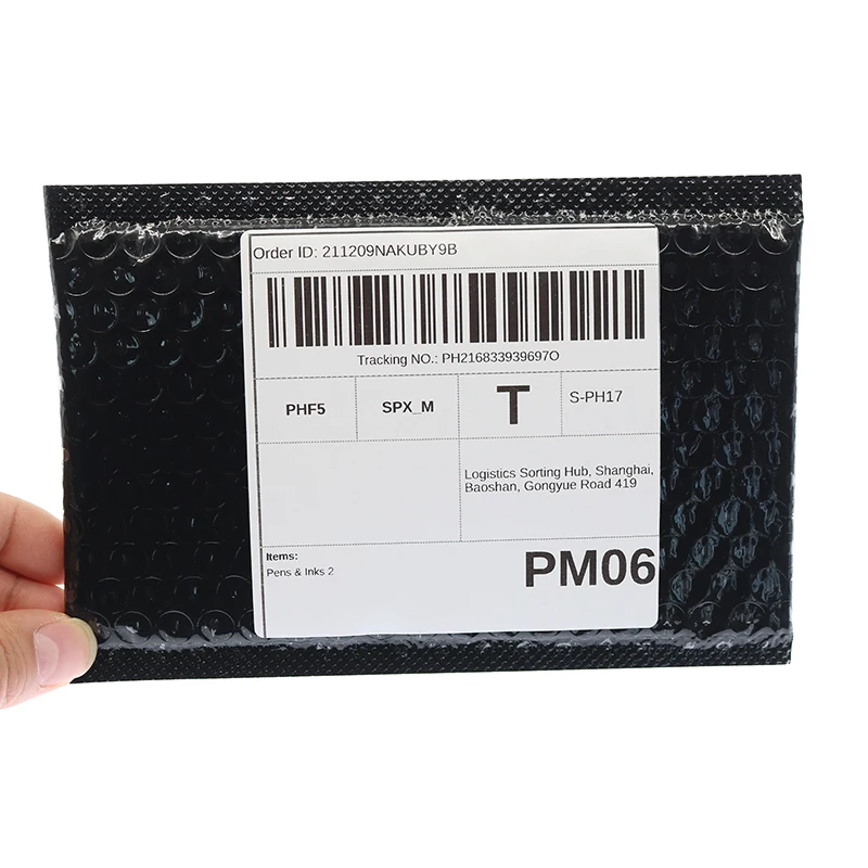 15x20cm Black Bubble Envelope Bag Foam Bag Clothing Packaging Book Packaging Shockproof and Waterproof Composite Courier Bag