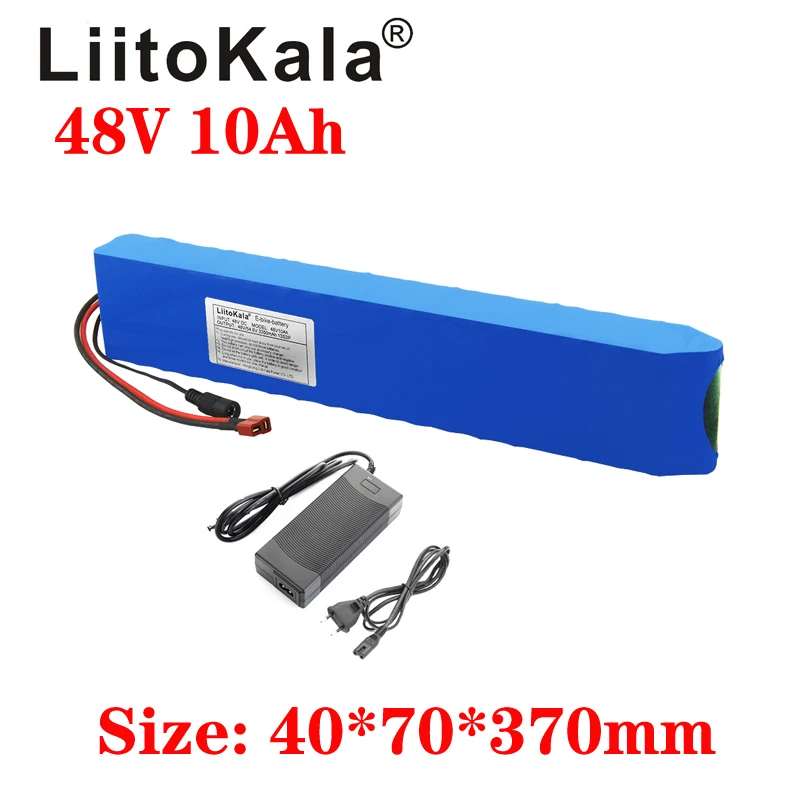 LiitoKala 48V e-bike battery 48v 10ah li ion battery pack bike conversion kit bafang 1000w and 54.6V2A charger