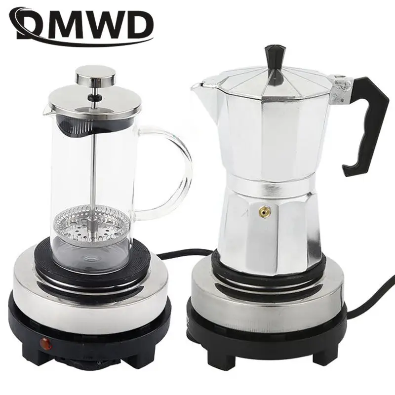 DMWD Moka pot coffee dedicated heating plate milk heater Small electric stove Power adjustable temperature control furnace