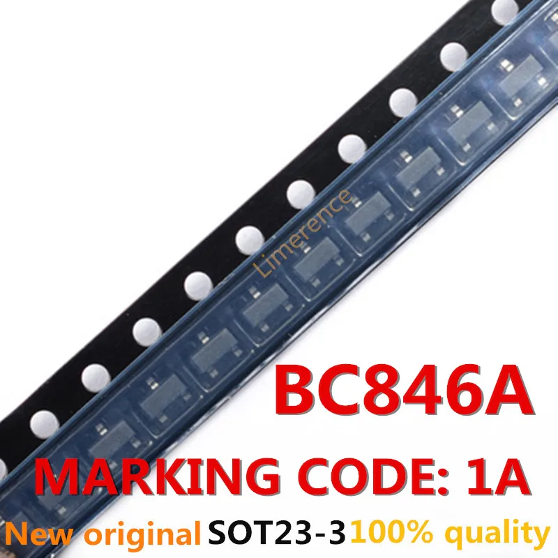 BC846A SOT23 Código DE MARCAÇÃO, 1A, 100 PCes
