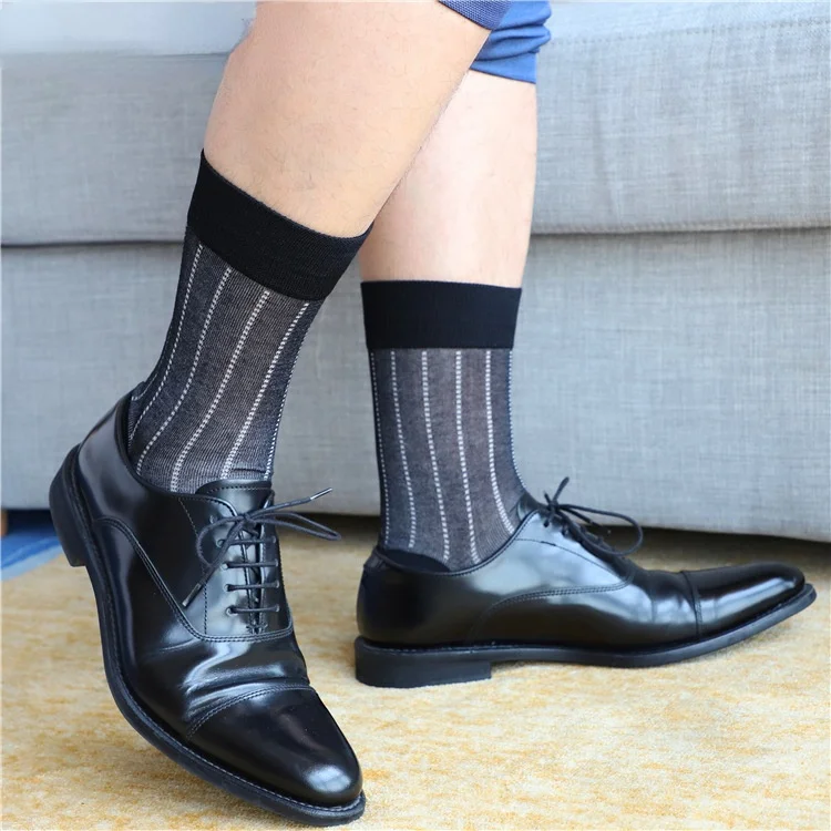 Tube Socks Men's Formal Dress Socks Business Men Streetwear Cotton Stocks Men's Socks Workplace Sexy High Quality Business Socks