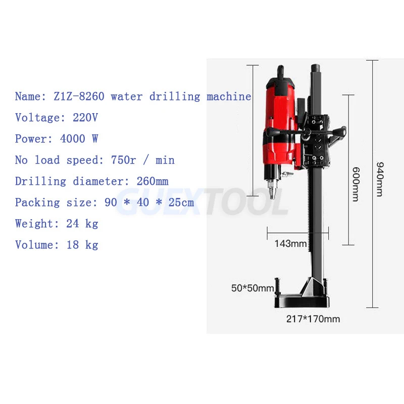 8260 water drilling machine diamond drilling tool high quality engineering drilling machine