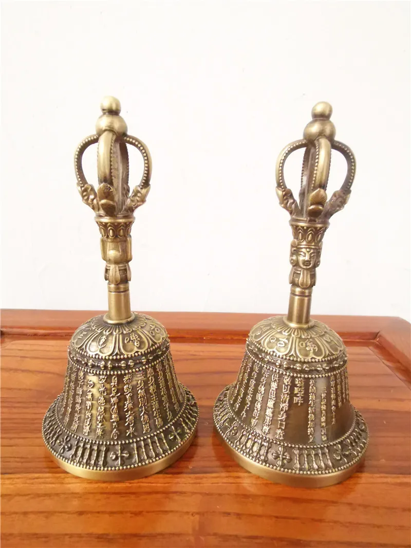 

Buddhist Supplies Pure Copper Vajra Pestle Bell, Tantric Cross, Buddhist Religious Supplies, Feng Shui Bell