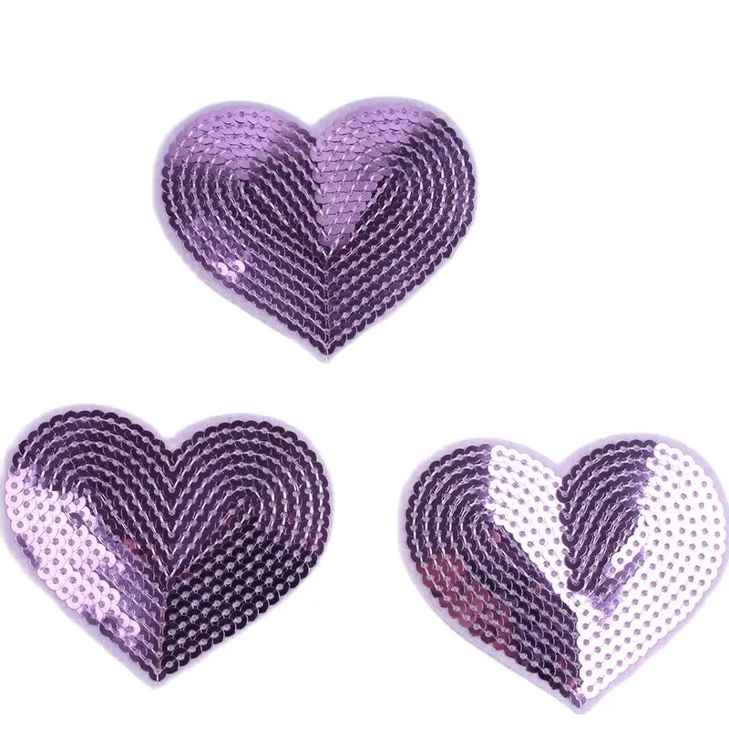 10 قطعة جودة الترتر التصحيح بريق القلب ملصقات Clothes بها بنفسك الملابس شارة الحديد على النسيج يزين ل معاطف أكياس الأحذية القبعات الجينز