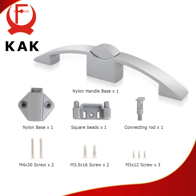 KAK Camper Car Push Lock with Handle RV Caravan Boat Motor Home Cabinet Drawer Latch Button Locks For Furniture Handle Hardware