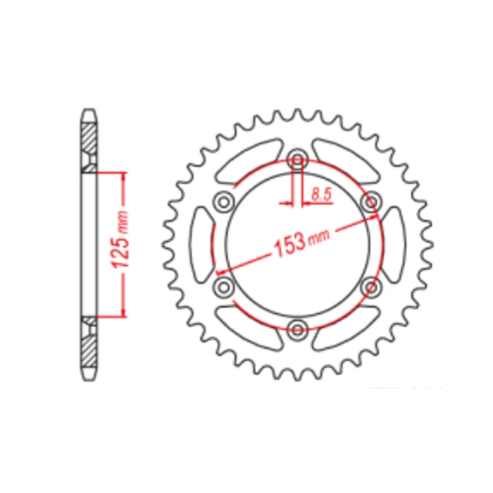 520 43T 47T 51T Rear Sprocket  Staring Wheel For Honda CRF150 CRF150F CRF 150 XL250 XL250S ME06 MD30 XL 250 XR650 XR 650 a#