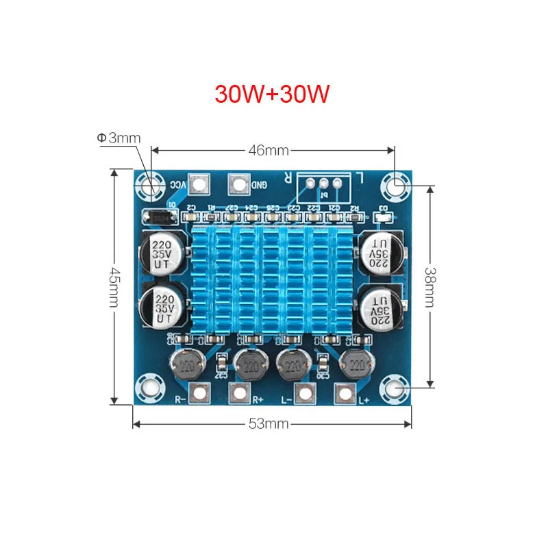 Audio Amplifier Board XH-A232 30W+30W 2.0 Channel Class D Digital Stereo Sound AMP DC 8-26V 3A For Home TV Speaker