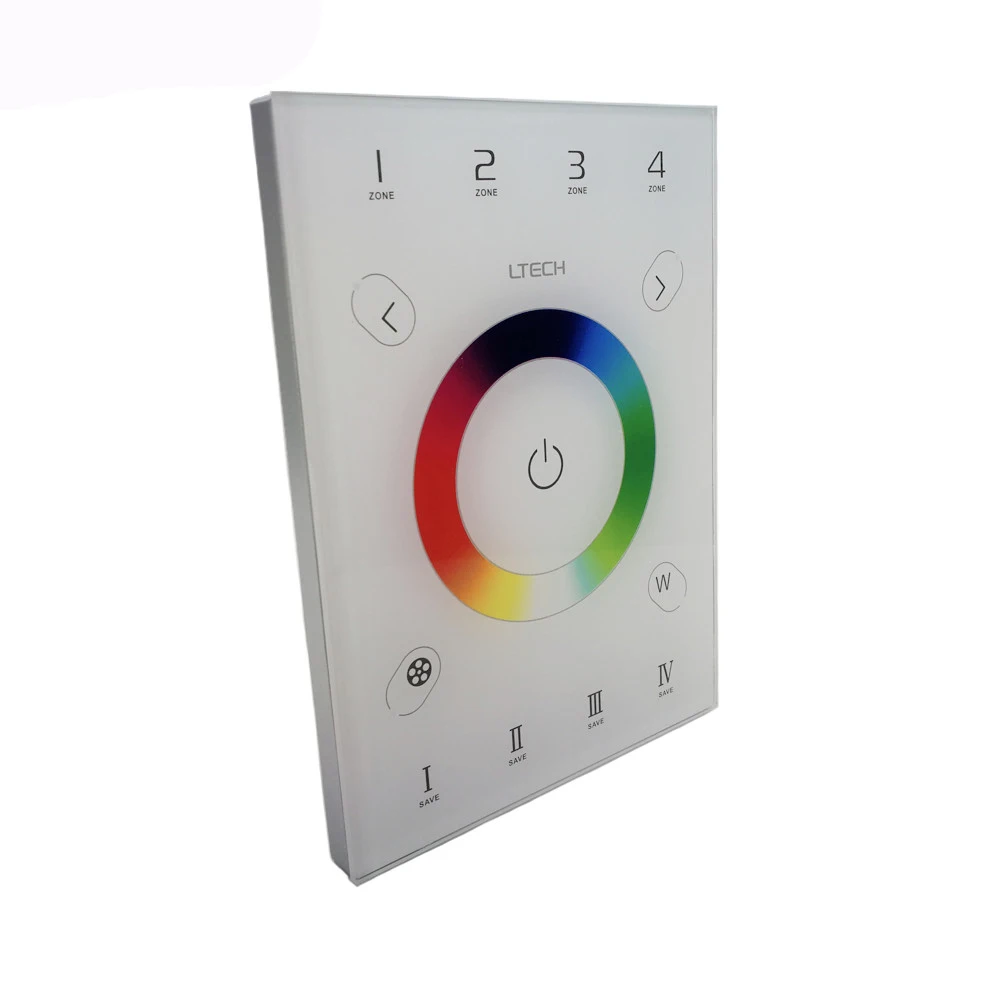 LTECH New LED Wifi Controller Wi-f-104 M12 IR Remote 2.4GHz RGB RGBW Strip Wireless R4-5A Receiver UX8 Touch Panel 4 Zone