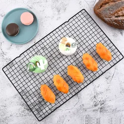 Non-stick Metal Cake Display Stand Cooling Racks Cookie Bread Grid Black BBQ Cold Net DIY Pastry Kitchenware