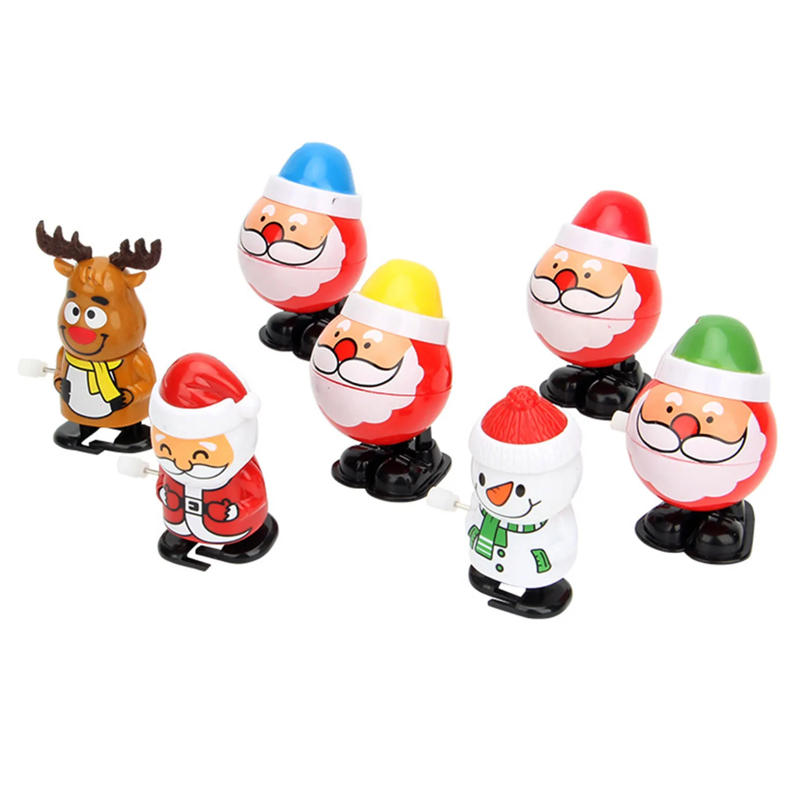 Chritmas Santa Claus Clockwork Gift Wind Up Bounce Toy Educational Toys Fidget Toys Merry Christmas Push Bubble Sensory Toy