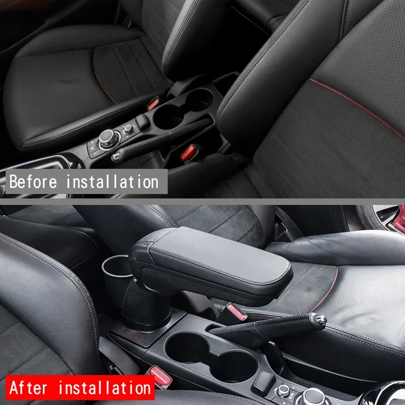 Car Central Armrest Box Punch-Free Central Console Armrest Box Storage Box for Mazda CX-3 2015-2018 Mazda 2 2020-2021