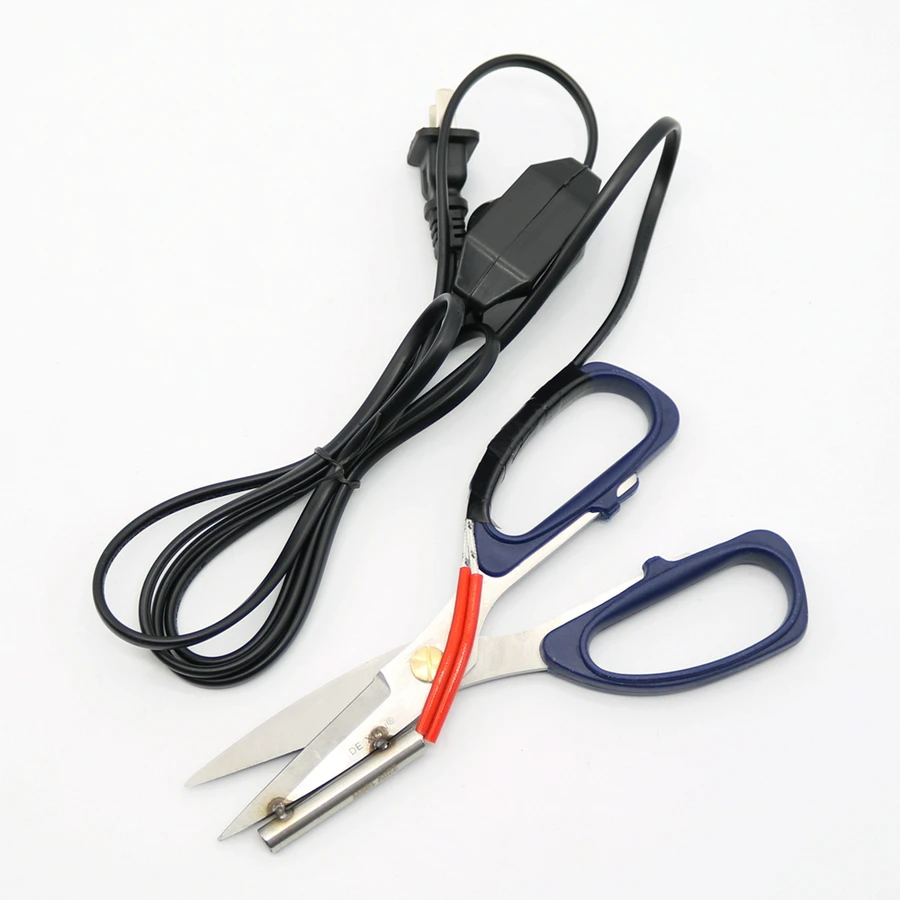 220V Electric Heating Tailor Scissors with Switch Controller for Cloth Cutting