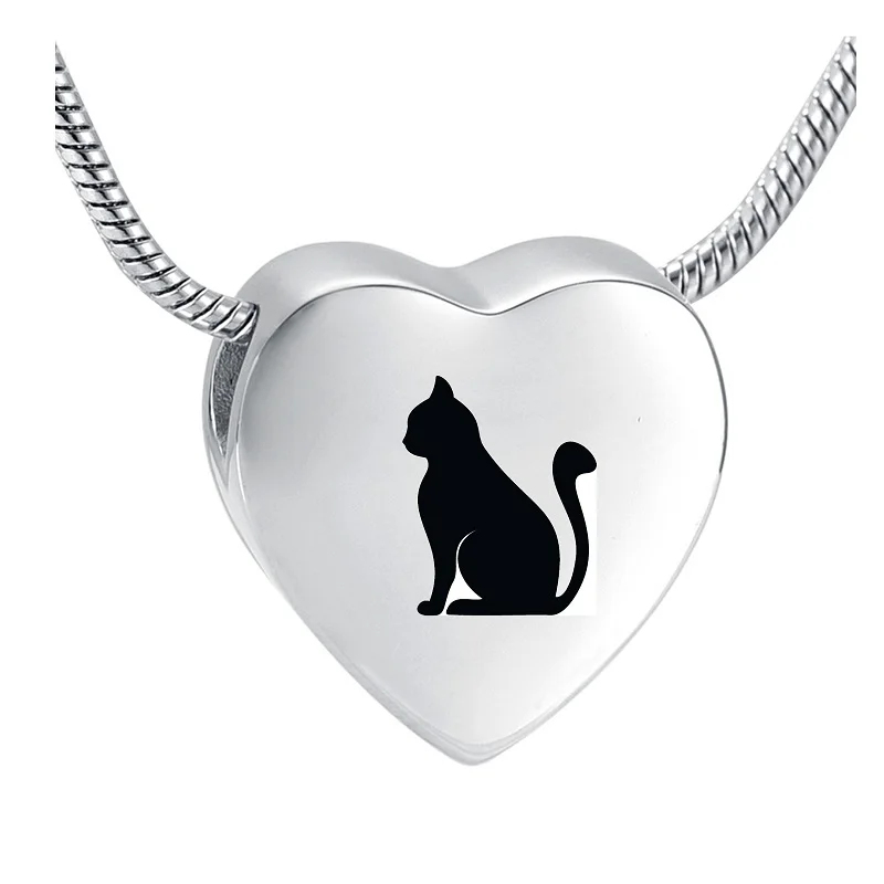 Custom Engrave Pet Cremation Jewelry  Ashes Memorial of Love Cats Keepsake Urn Pendant