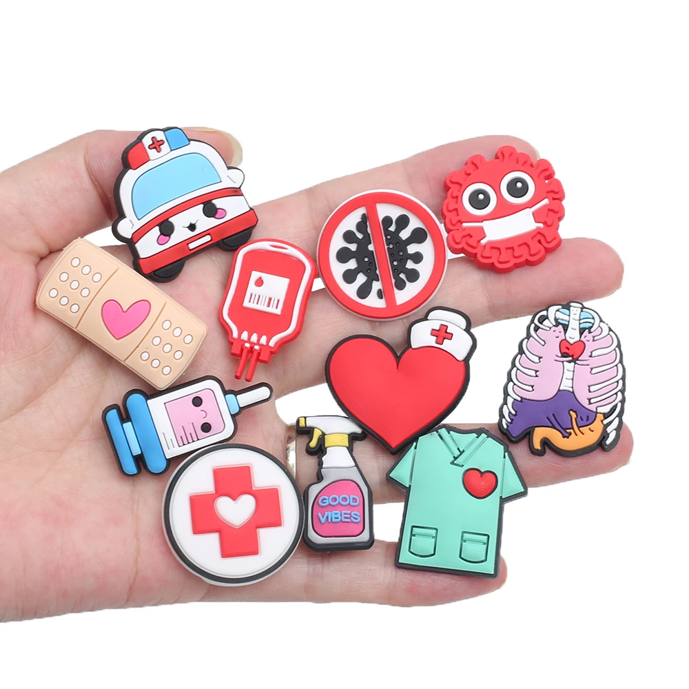 medical 1pc shoe decoration/croc shoe charms/shoe accessories for clogs kids school gift fit wristband