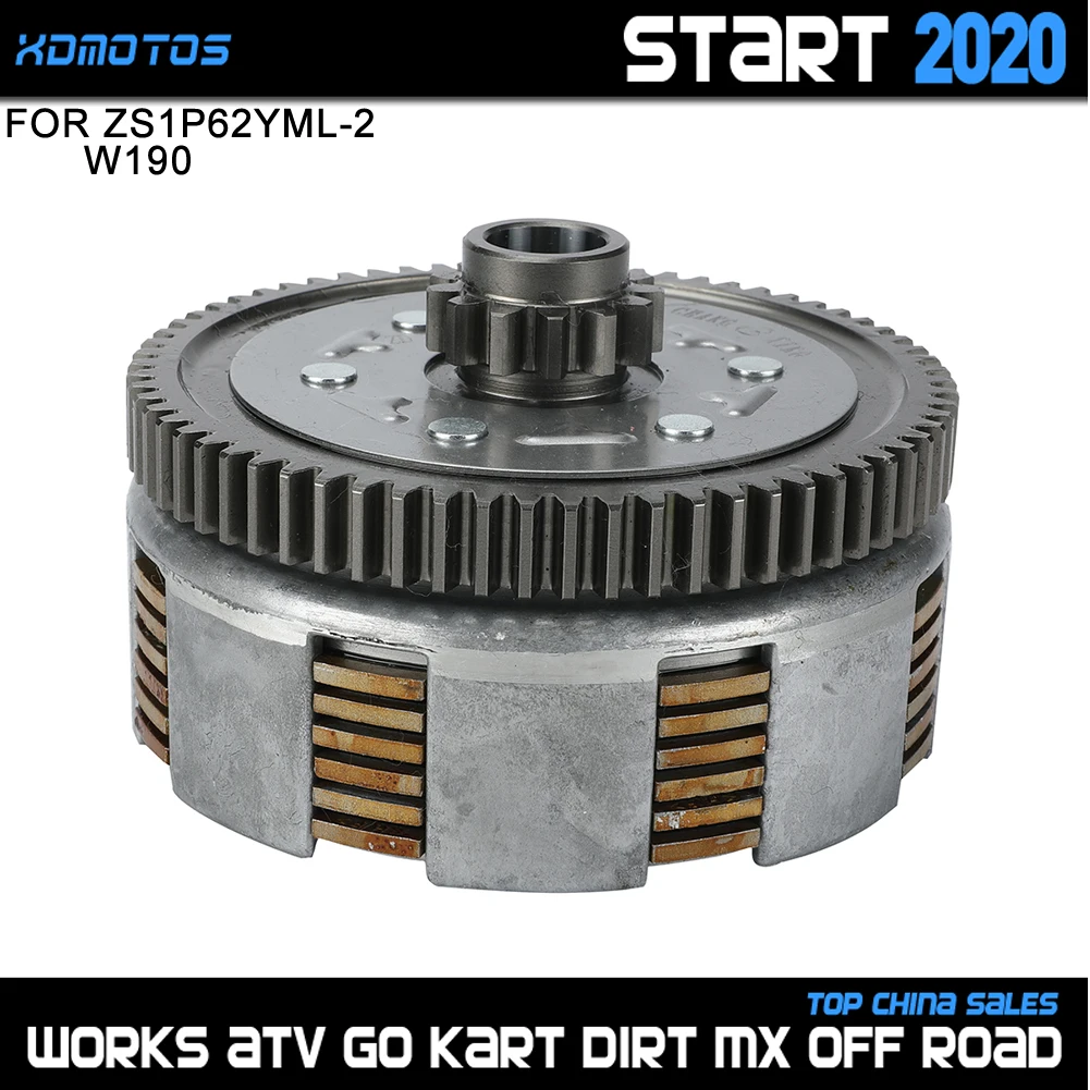 Motorcycle 6 Disc 67 Teeth Complete Manual Clutch Assembly For ZongShen ZS 190cc Z190 W190 1P62YML-2 Engine Dirt Pit Bike Atv