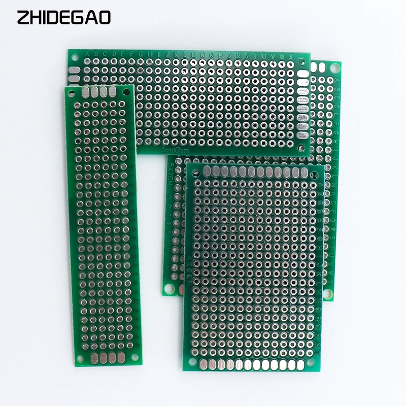 4pcs PCB Prototype Board Circuit Protoboard Universal Stripboard Prototyping Veroboard 2X8 3X7 4X6 5X7  Mixed Double Panel