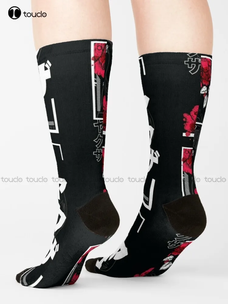 Japanese Streetwear Techwear Yakuza Socks Socks Women Personalized Custom Unisex Adult Teen Youth Socks 360° Digital Print