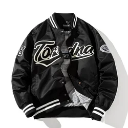 Giacca da Baseball Hip Hop uomo donna giacca da ricamo lettera Streetwear giacca moda Vintage giacca a vento coppie primavera autunno