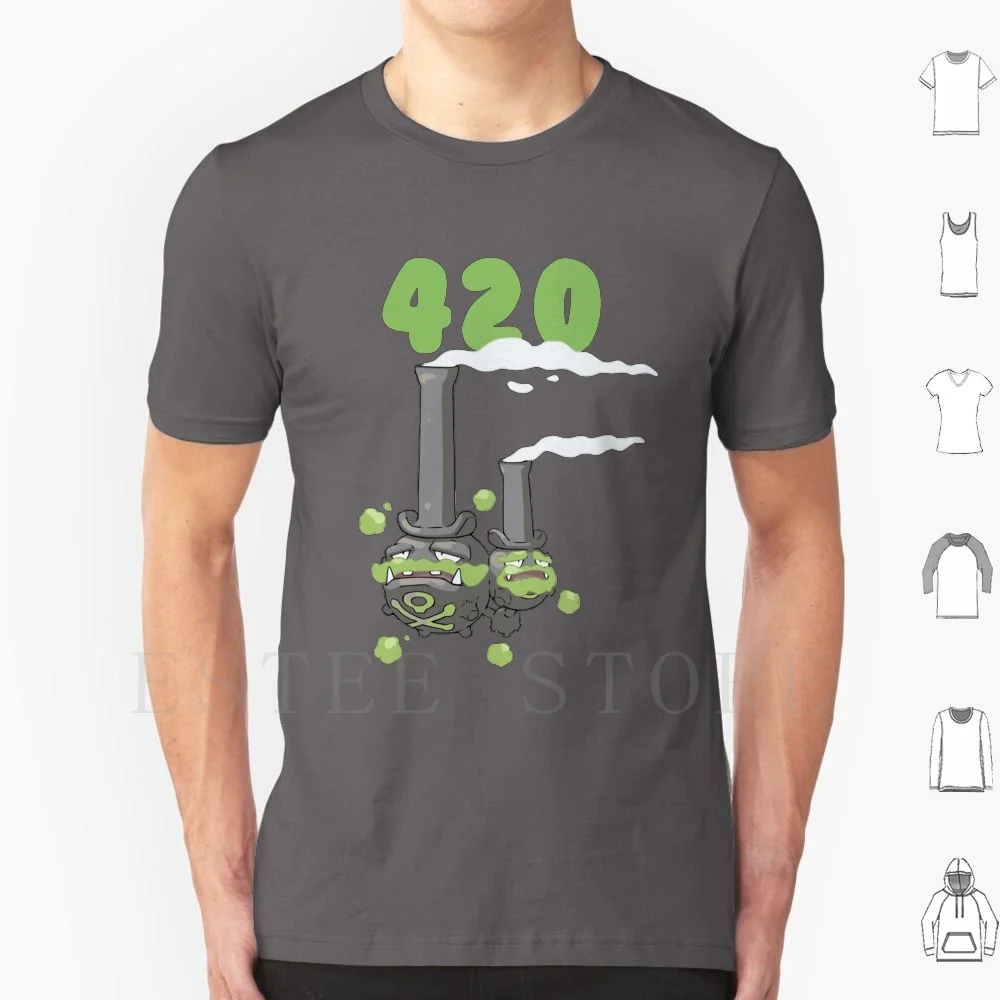 Camiseta de algodón de Galarian Weezing bong-sword And Shield para hombres, espada y escudo con estampado DIY, Escudo de espada, Bong Galarian de deshierbe, 420