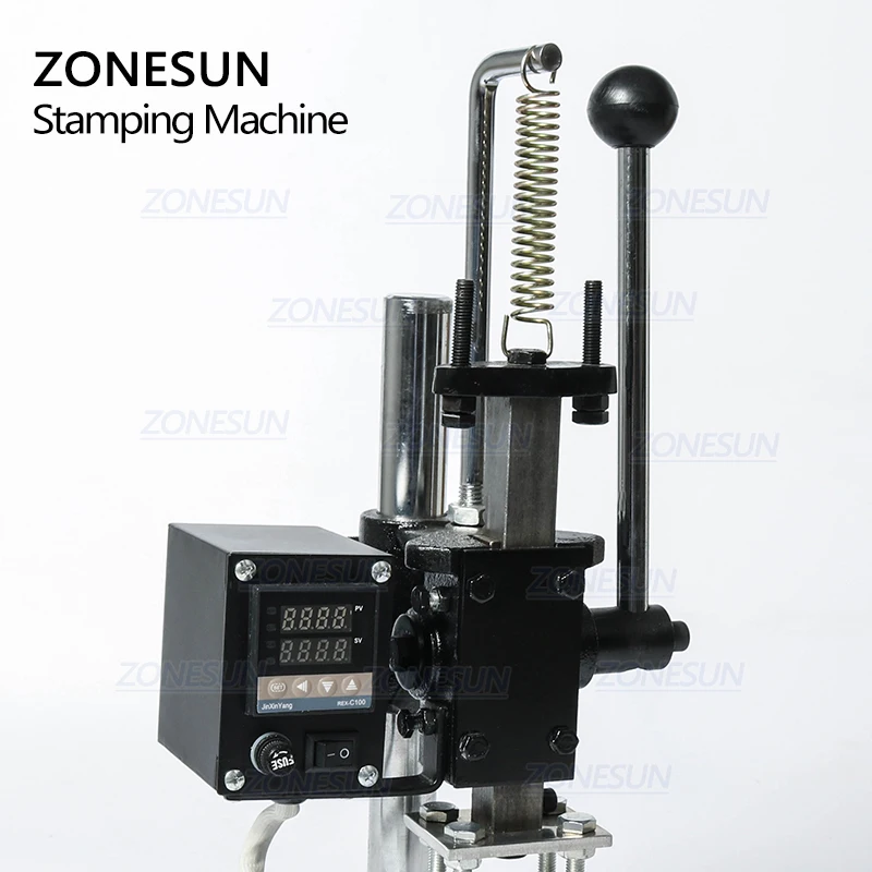 Imagem -03 - Zonesun-multi-function Hot Stamping Machine Corte de Couro Die Ferramentas de Perfuração Rhombus Heat Press Machine Embossing Machine