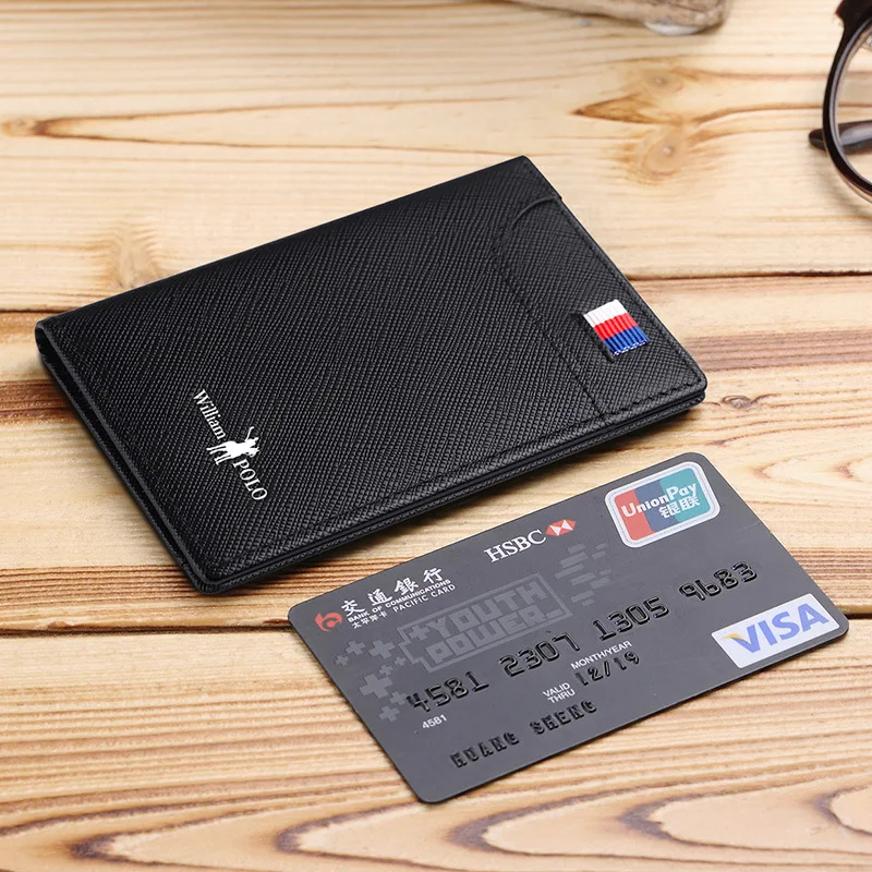 

New Fashion Portable Men Leather Small Money Purses Wallets Youth Trend Simple Bussiness Personality Change Card Short Bag