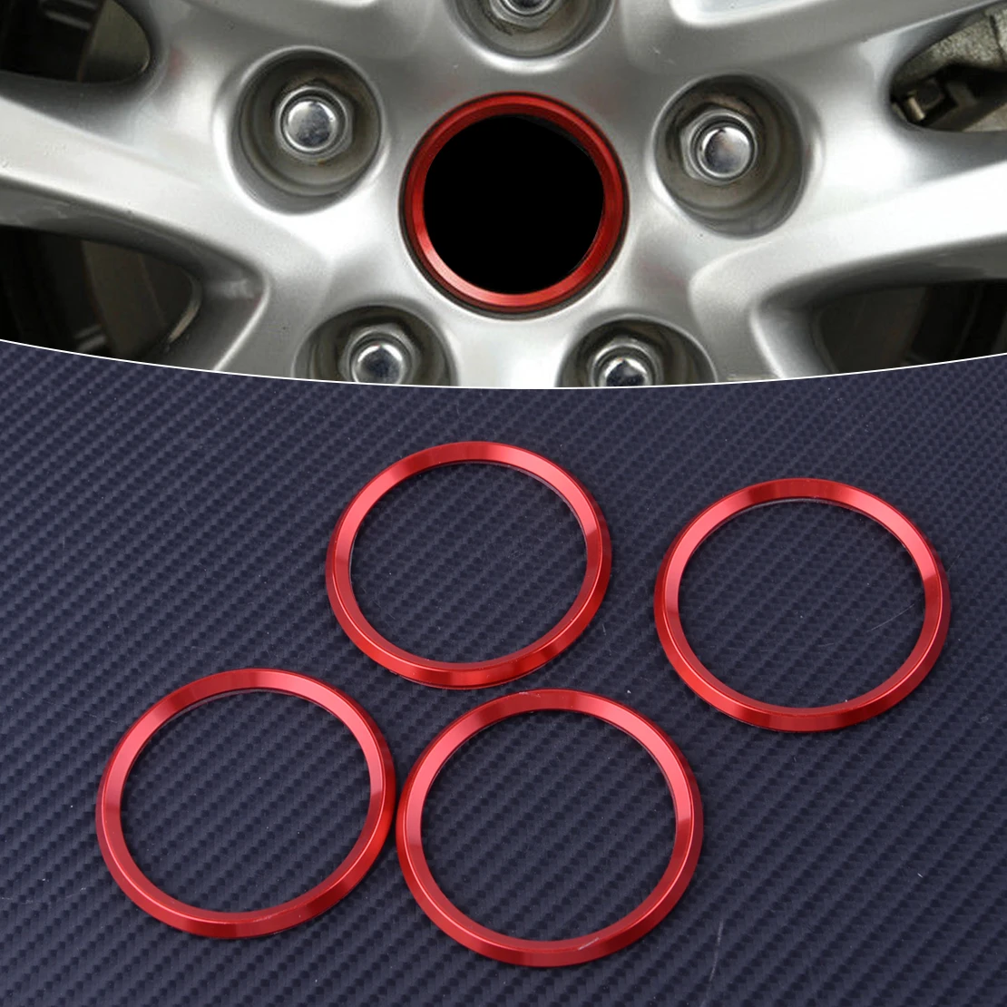 Aluminium 4 Stücke Rot Rad Center Hub Ring Abdeckung Trim Dekoration Fit Für Mazda3 Mazda6 CX-5 CX-3 2016 2017 Auto Styling Zubehör – Detail 7