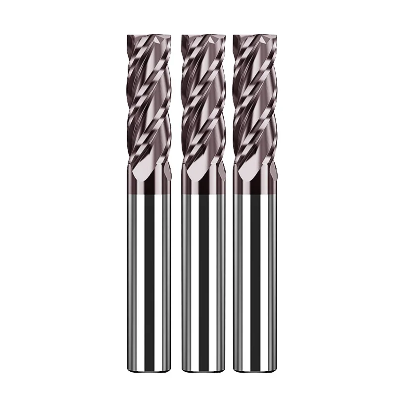 HRC58 Cnc Carbide End Mills Legering Coating Wolfraam Stalen Frees Gereedschap 4 Fluit 1 2 4 5 6 8 12Mm Schacht Maching Frees