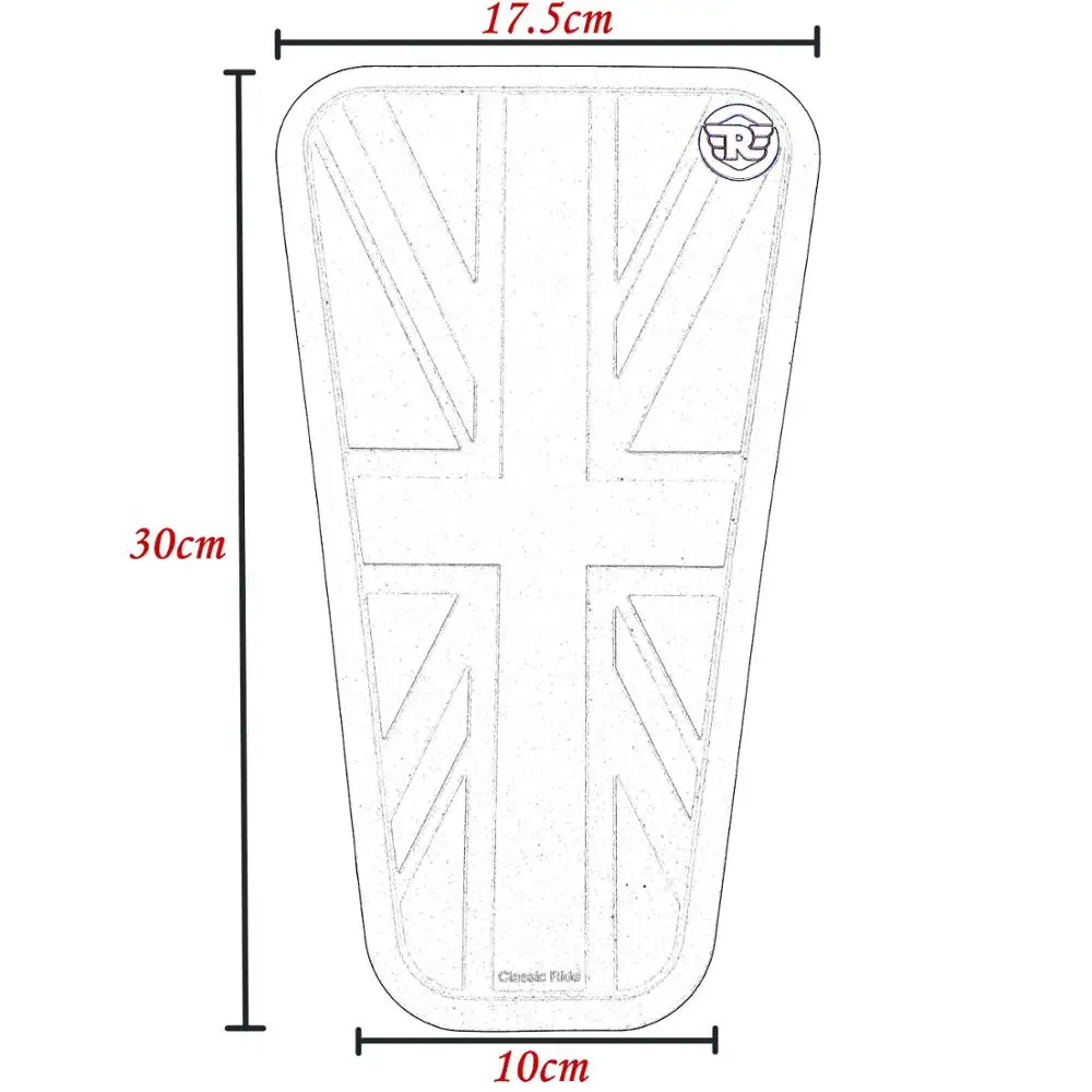 Adesivo de borracha para Motocicleta Triumph Retro, Protetor de Tanque de Combustível, Joelho Pad Grip Decal, Cafe Racer, Gás, Triumph, T120, T100