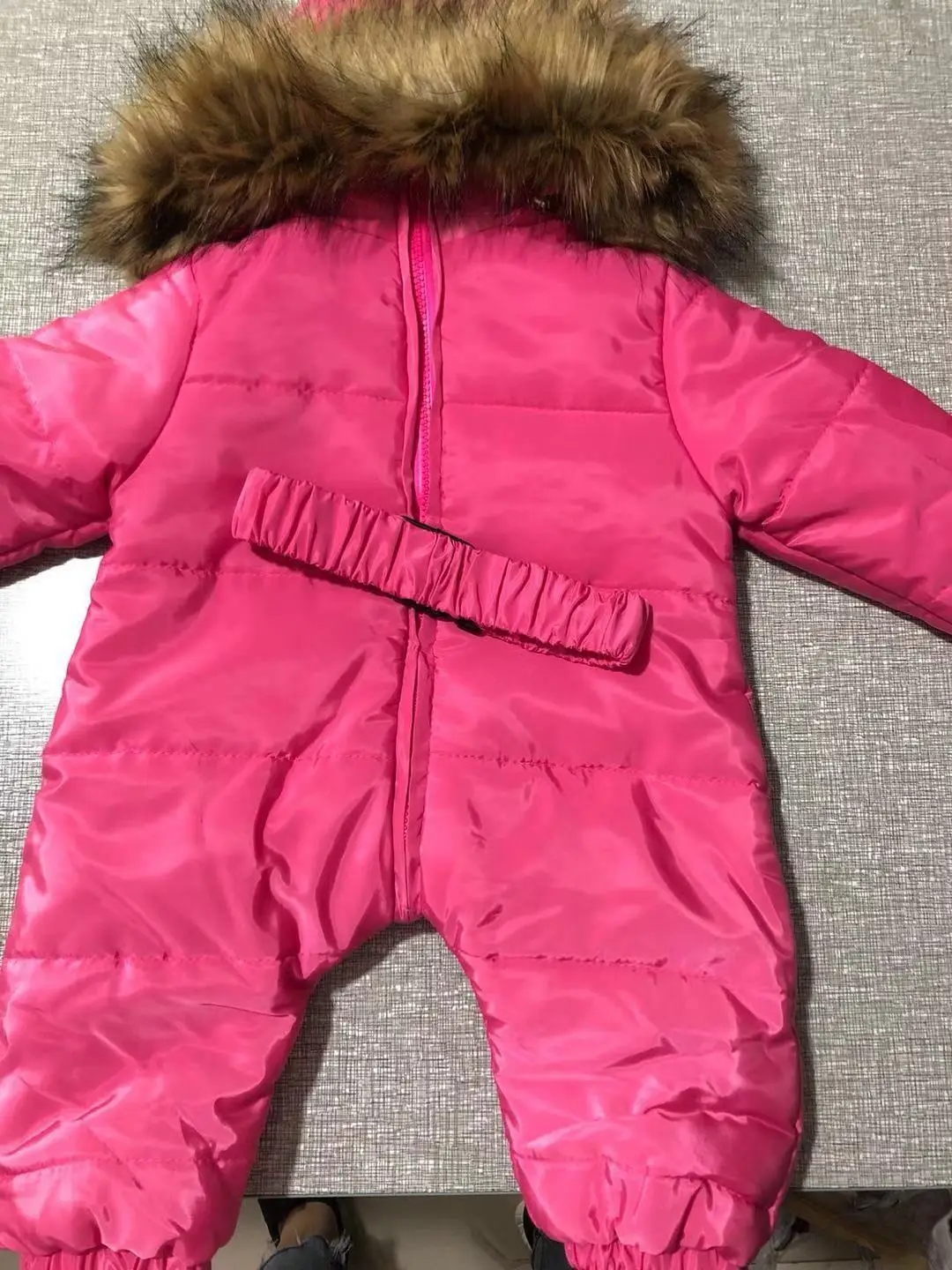 Baby Jumpsuits Boys Girls Winter Overalls Baby Rompers Duck Down Jumpsuit Fur collar Children Outerwear Kids Snowsuit