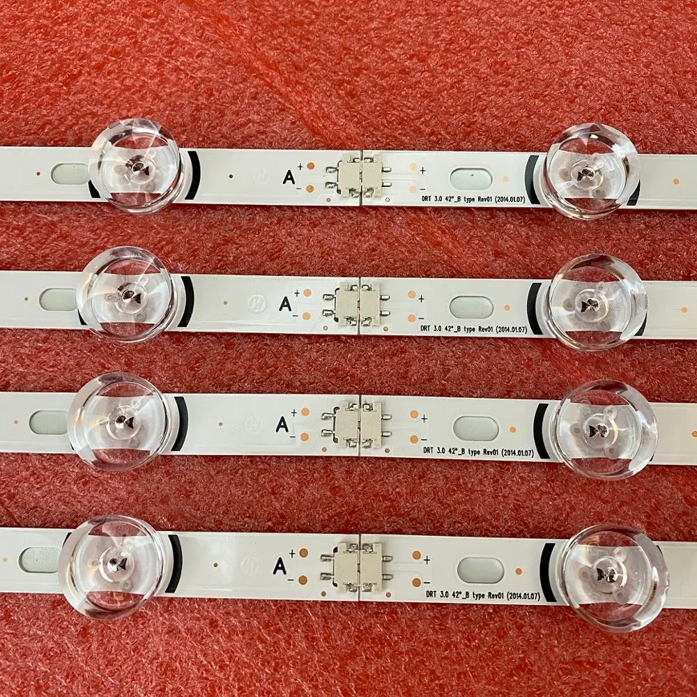 Set Strisce LED Retroilluminazione Per LG 42LF5800, 42LF5809, 42LB560 – 8 Pezzi, 825mm, 4+4 LED, 6V