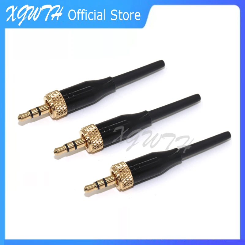 3pcs 3.5mm 1/8 Screw Lock Stereo DIY Connector Audio Adapter Plug for Sennheiser Sony Headset Tie Clip Lavalier Lapel Microphone