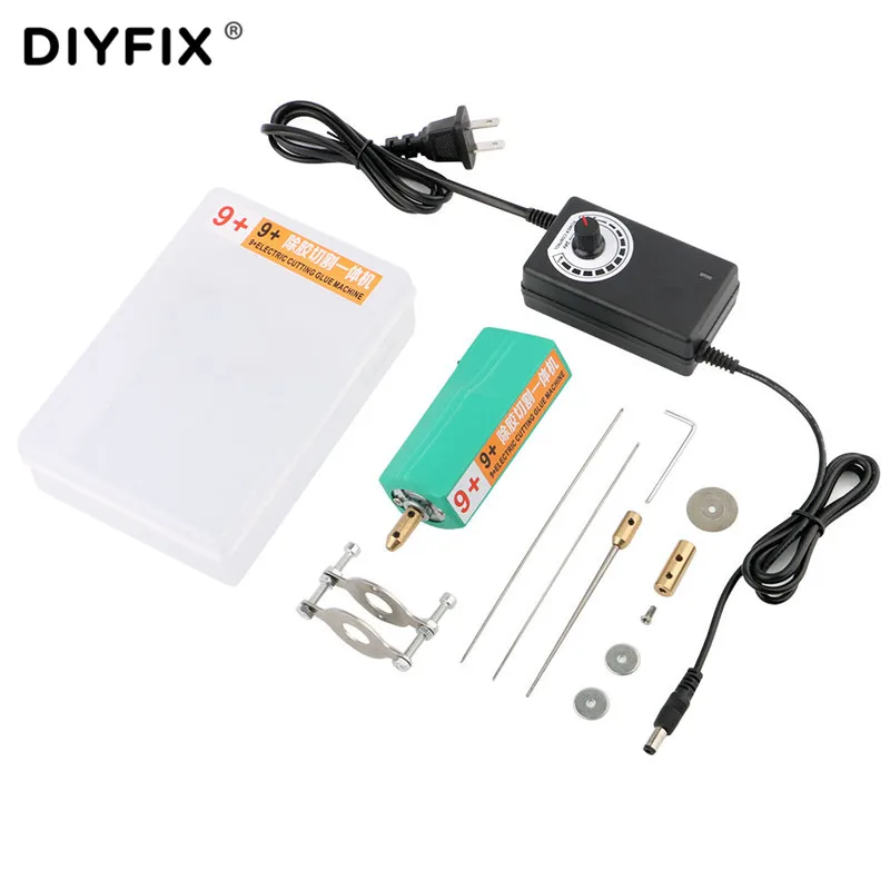 DIYFIX 2 In 1 Phone LCD Screen OCA Reside Glue Electric Removing Cutting Cleaning Machine For Phone Screen Repair Clean Tool Set