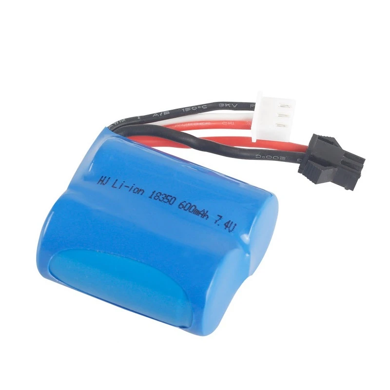 Teranty 7.4v 600mAh 18350 zestawy ładowarek do H100 H102 H106 7.4v akumulator litowo-jonowy do JJRC S1 S2 S3 S4 S5 szybka zdalnie sterowana łódka RC