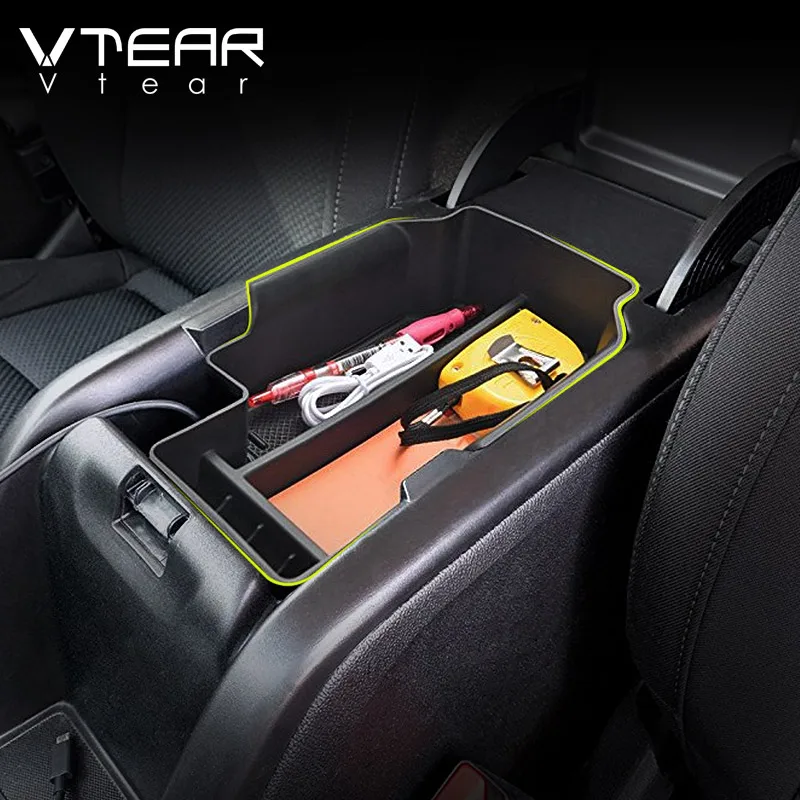 

Vtear For GMC Canyon car storage box central container holder styling tray pallet case stuff cover accessories decoration auto