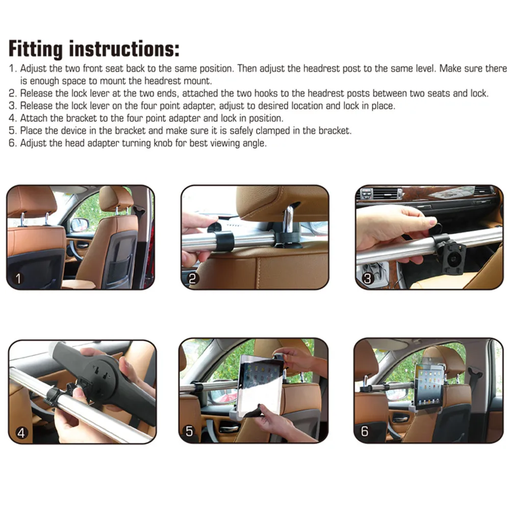 Car Tablet Headrest Holder for 7-13\