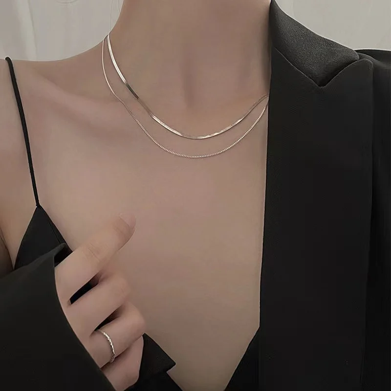 xxixx  New Fashion Modern Choker Necklace Two Layers Round Necklaces Gold Color Necklace Choker Jewelry For Women x-134