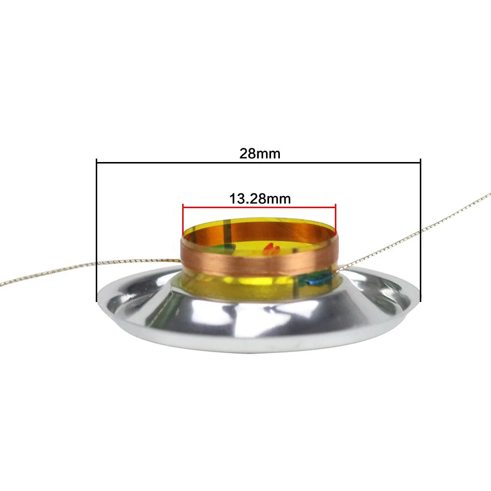 GHXAMP 14 core 13.28mm Surrounded Speaker Voice Coil 8OHM Small Ultra Treble Voice Coil  Silver White Film 2PCS