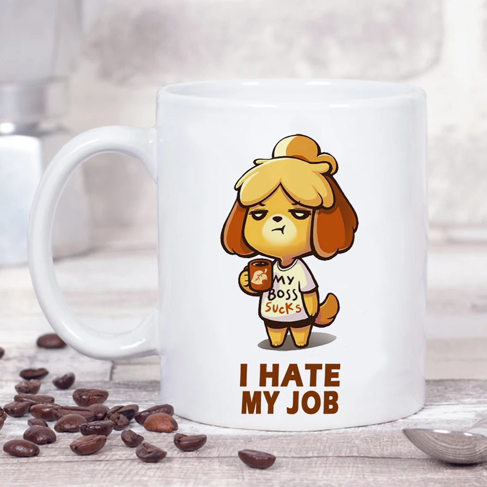 Animal Crossing Horizons Funny 350ml Ceramic Creative Coffee Tea Mug Friend New Year Gift Cup