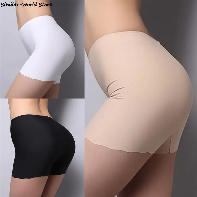 Women\'s Summer Safety Short Panties Underpants Seamless Anti-glare Ladies Pants Girl Boxer Briefs Cozy Female Underwear