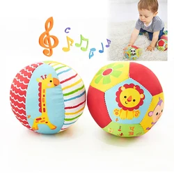 Baby Toys 0 12 Months Soft Cloth Rattle Ball Stuffed Baby Play Ball with Bell Cartoon Animals Interactive Toys Educational Toys