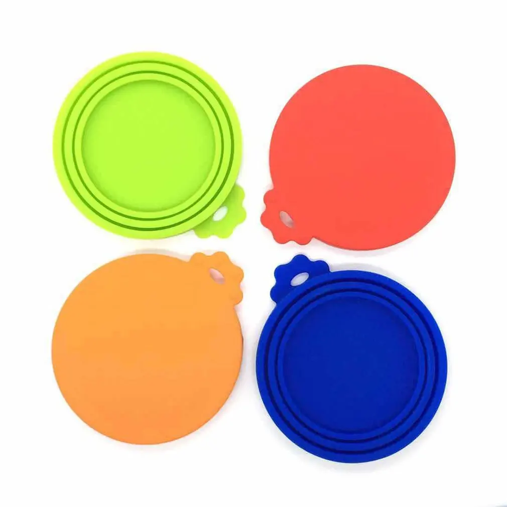 Silicone Fresh-Keeping Cover Multi-Function Pet Silicone Canned Lid Cat Dog Food Seal Cover Fresh Cover Three-In-One