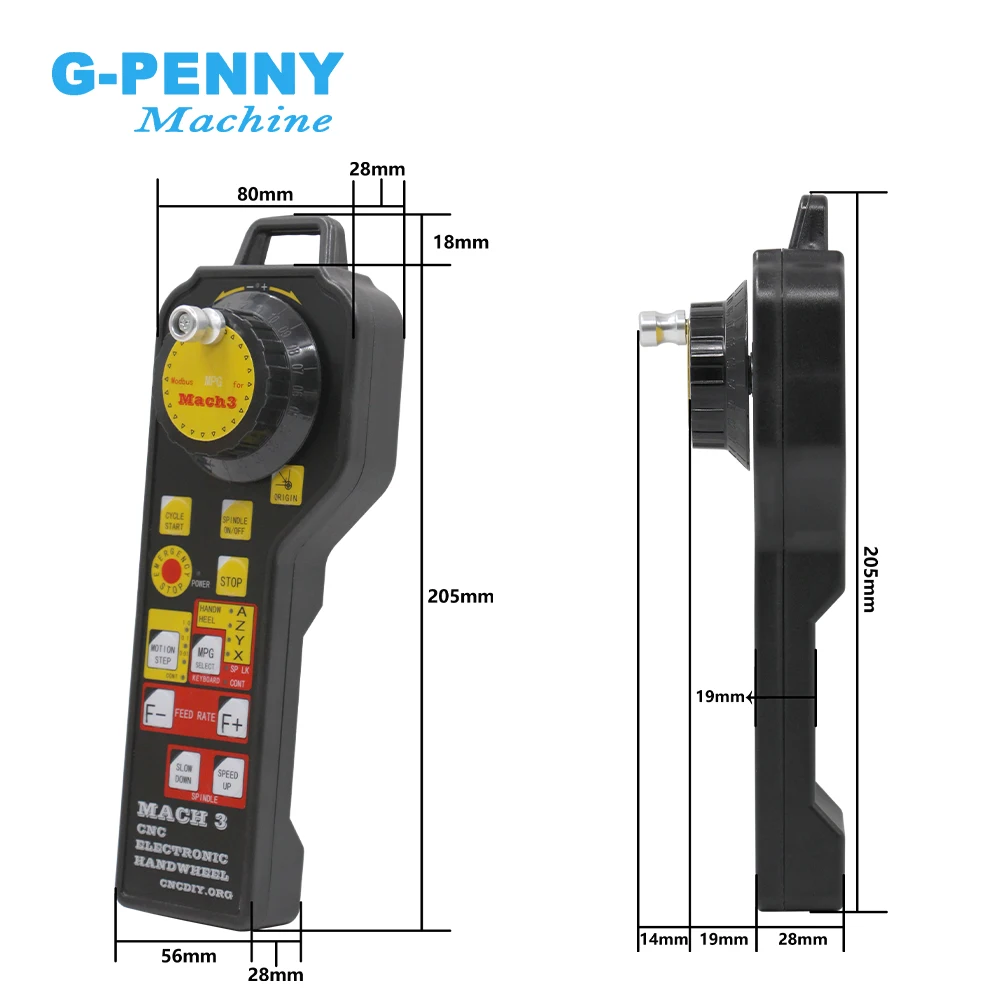 MPG Handwheel MACH3 CNC USB Electronic Manual Controller Engraving machine Fittings interface board Pulse generator