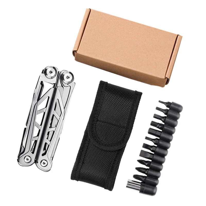 Alicates multiherramienta HRC78K para acampada, cortador de Cable multifuncional, multiherramientas, cuchillo plegable para acampada al aire libre
