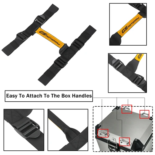 Imagen 2 del producto Para F900XR F 800/700/650 GS CRF1100L CB400X DS900X para Benelli Trk 502X 702X correa de asa de equipaje caja lateral cinturón tira de cubierta superior