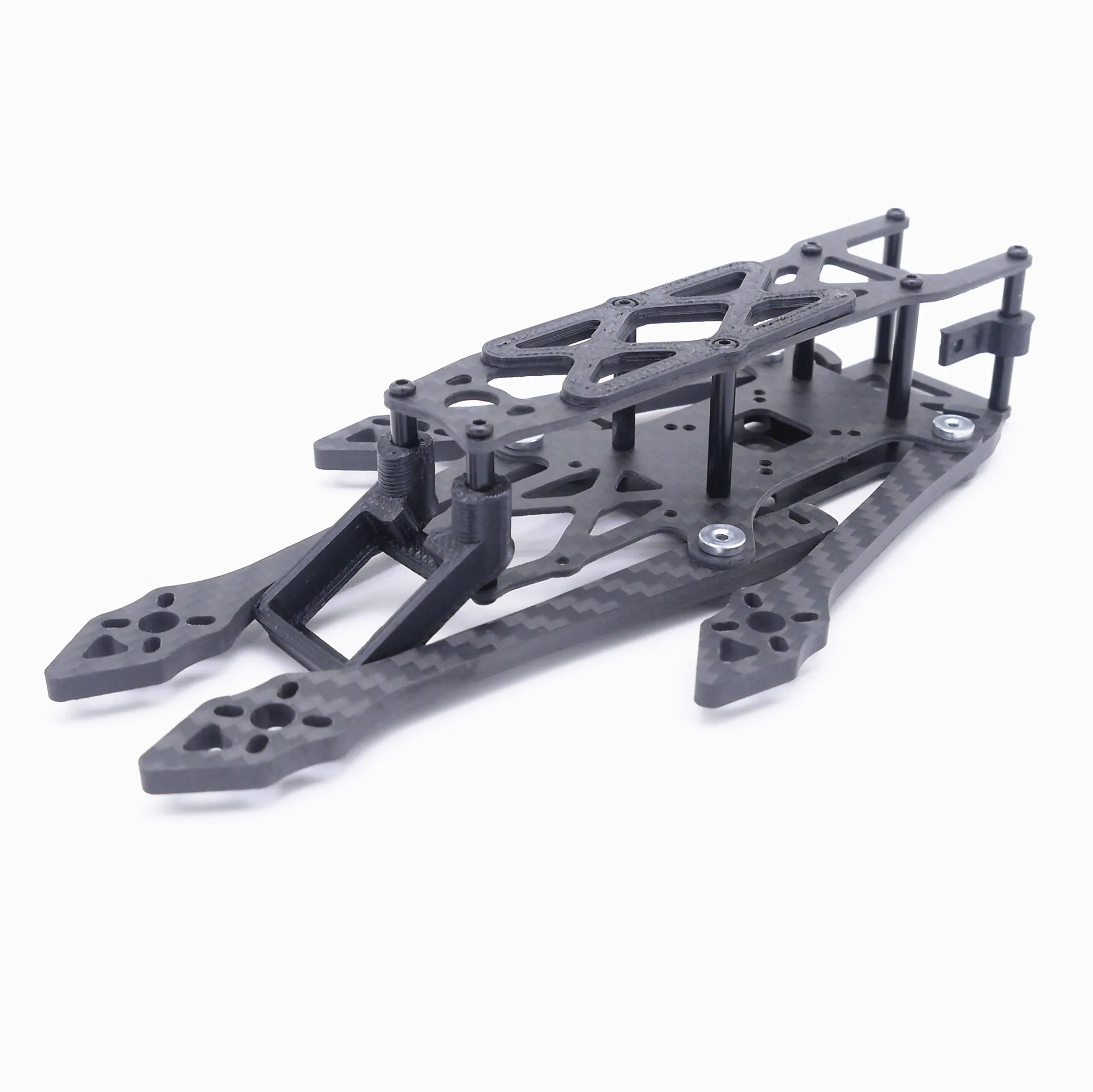 Mini Range II LR4 4 Inch 185mm Carbon Fiber Frame with 3D TPU Printing Kits Fits 16/20/25.5mm Stack Up To 30mins 4S Flight Time