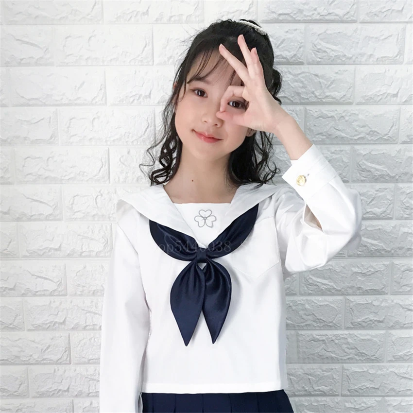 Kinderen Jk Uniformen Japanse Sailor Navy Cosplay Kostuum Kawaii Collage Student Prestaties Stadium Slijtage Meisjes Outfit Past