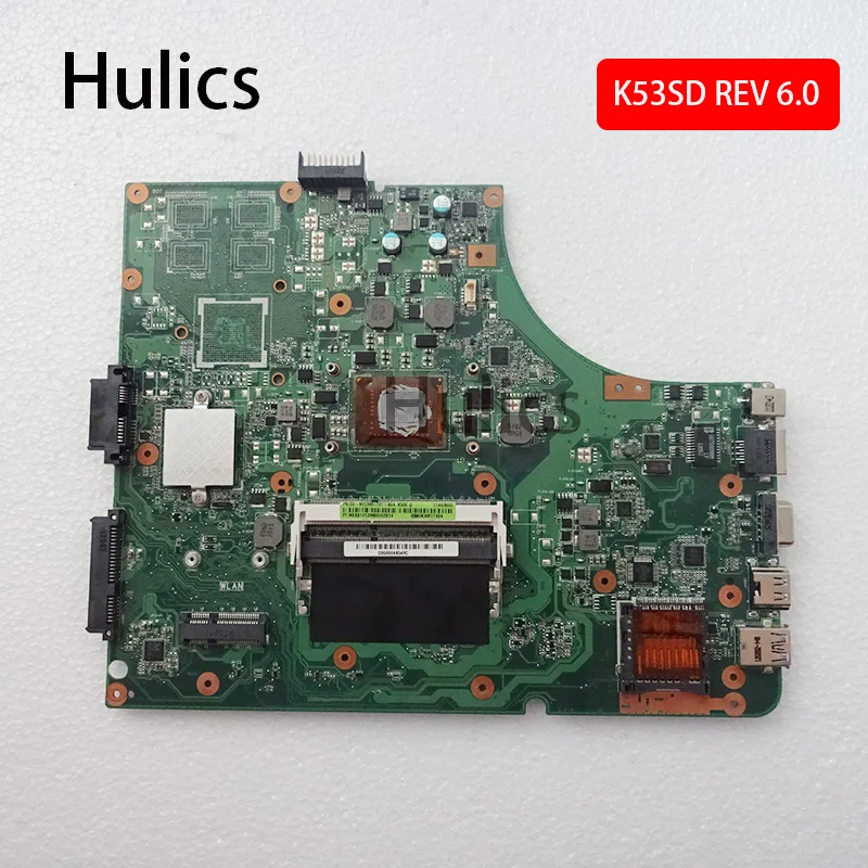 

Hulics Used K53S For ASUS A53S K53SD K53S K53E REV:6.0 SR0DQ With I3-2350m Laptop Motherboard