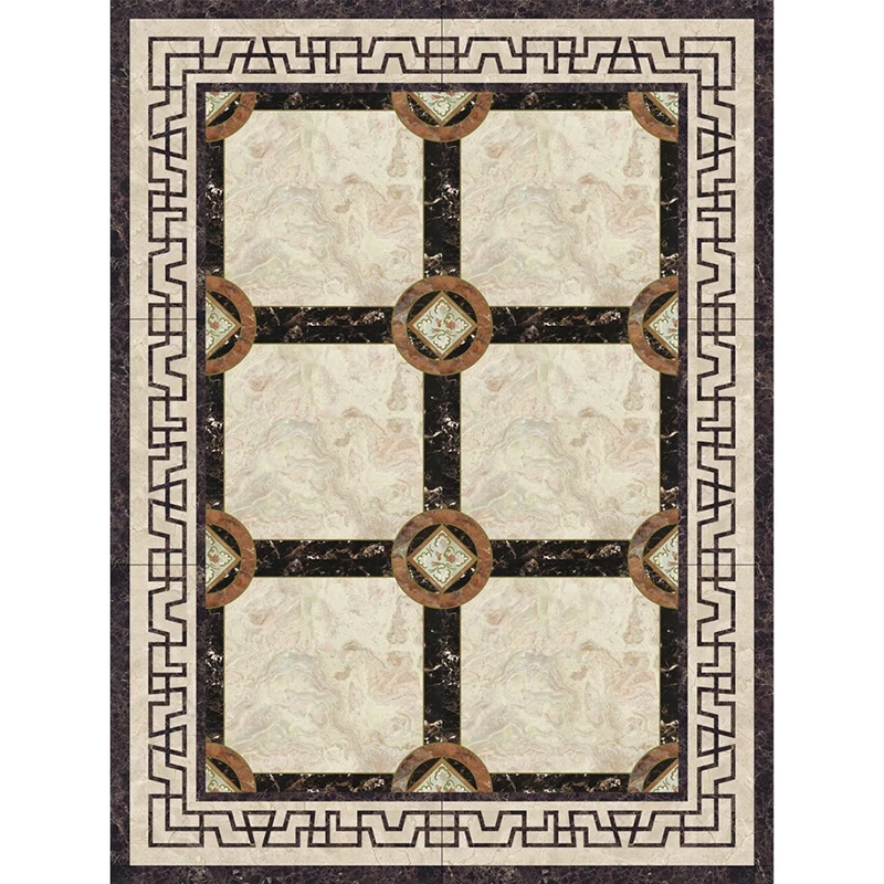 صورة مخصصة جدارية فاخرة الرخام نمط هندسي ثلاثية الأبعاد خلفية أرضية النمط الأوروبي غرفة نوم غرفة المعيشة ملصق ذاتي اللصق