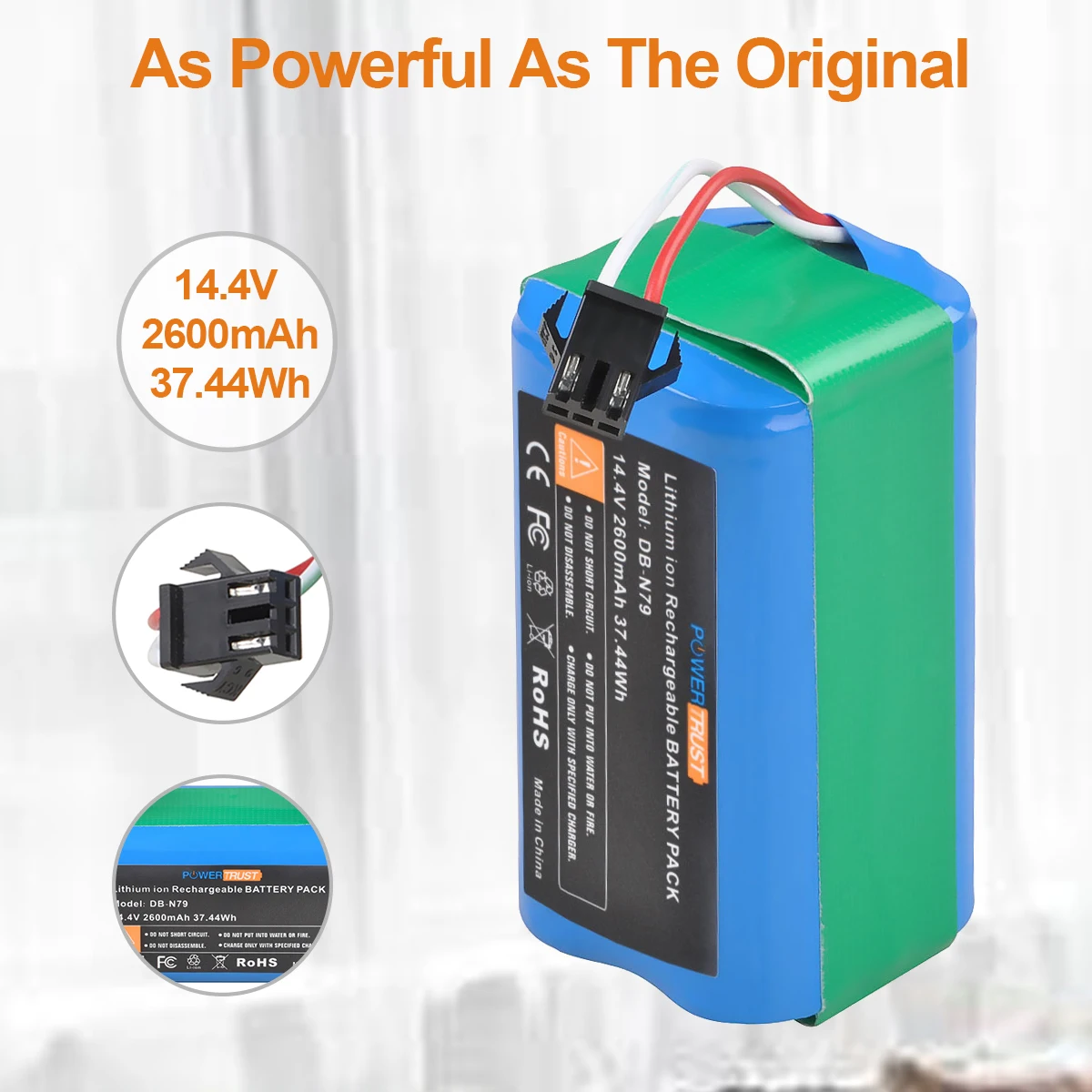 N79 Battery for Eufy RoboVac 11C 11S 11, 30C 30 , RoboVac 15C, Conga 990, Ecovacs Deebot N79S N79, Conga 1090, Conga serie 950